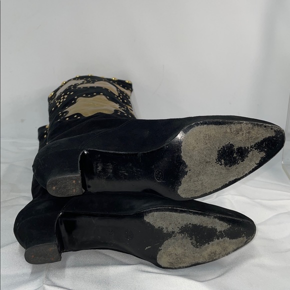 VINTAGE CHRISTIAN LACROIX PIRATE OVER THE KNEE BOOTS FTL-03-034 - Picture 6 of 12